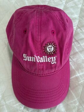 Kids Pink Embroidered Cap from iconic Sun Valley, Idaho